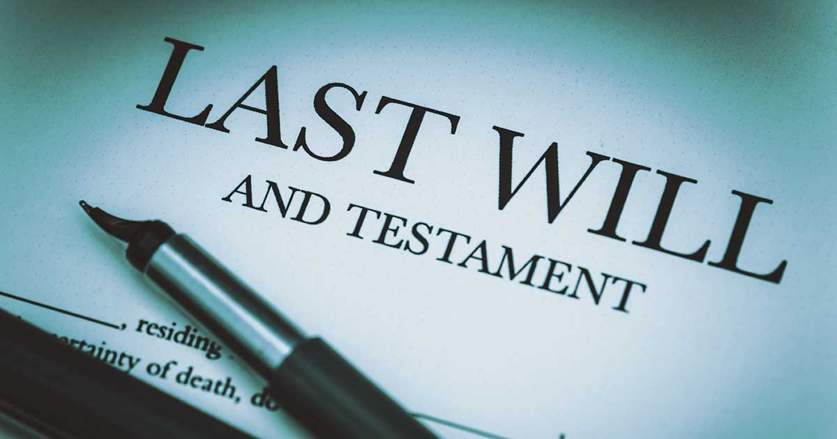 Last Will and Testament Document Ready to Sign. Last Will Document and Fountain Pen Closeup Photo.
