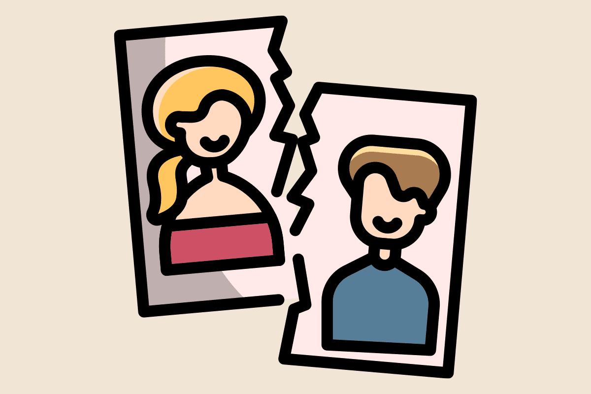 couple photo torn in half