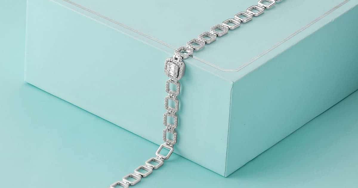 Silver Bracelet on a Jewelry Box