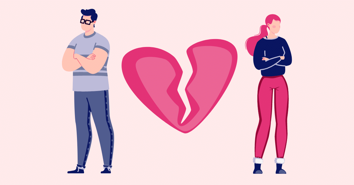 broken relationship between a couple