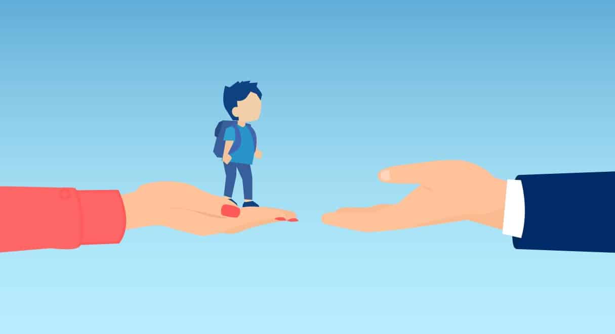 Divorce, legal separation, child custody concept